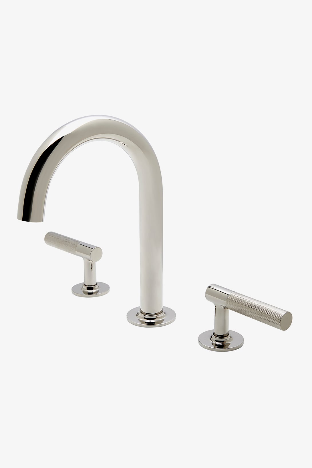 Bond Union Series Gooseneck Lavatory Faucet with Guilloche Link Lever Handles