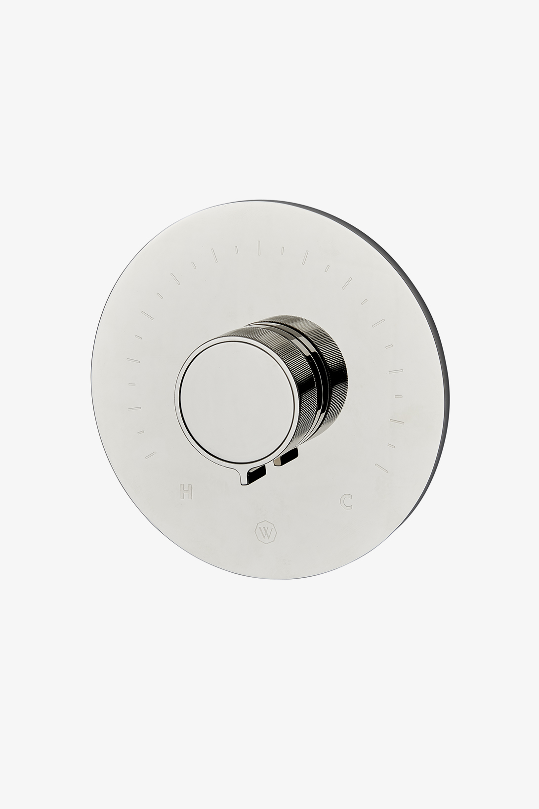 Bond Tandem Series Round Thermostatic Control Valve Trim with Guilloche Lines Knob Handle