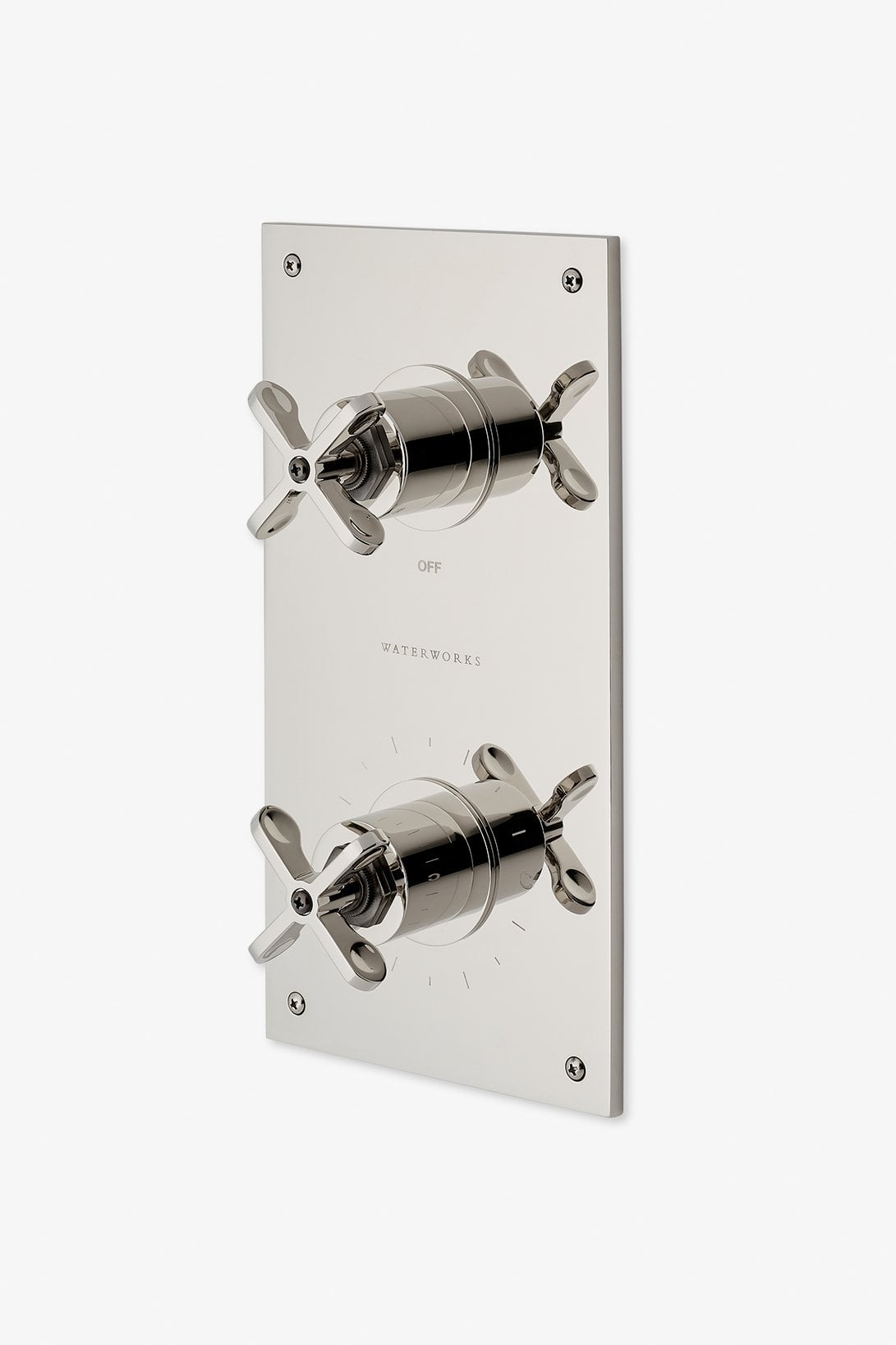Henry Integrated Thermostatic and Volume Control Trim with Two Tone Cross Handles