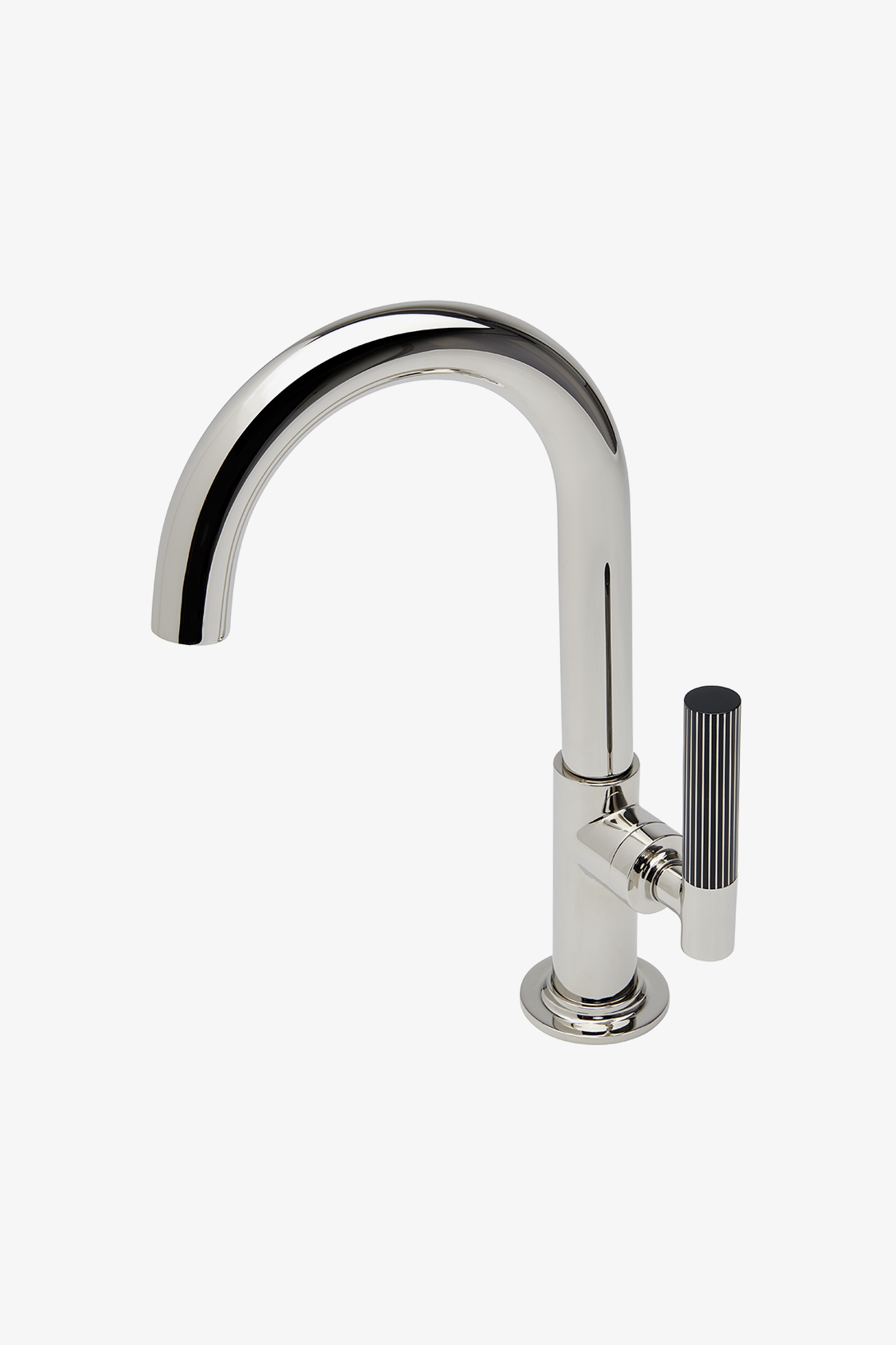 Bond Union Series One Hole Lavatory Faucet with Guilloche Pinstripe Lever Handle