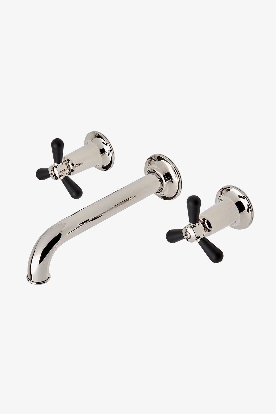 Riverun Wall Mounted Lavatory Faucet with Two-Tone Tri-Spoke Handles