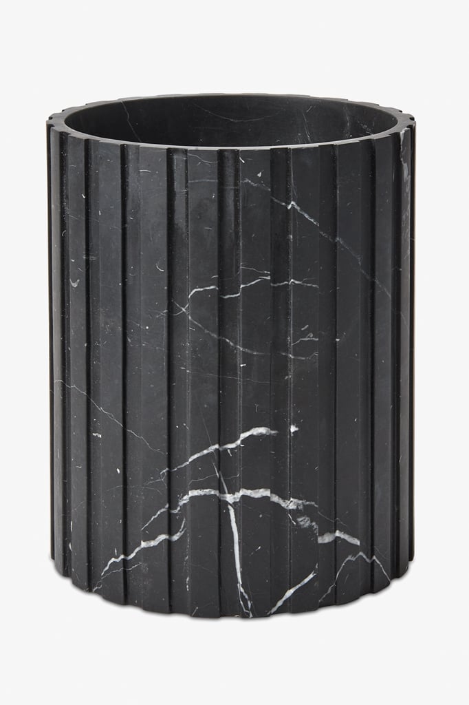 Andrian Round Waste Basket in Marquina