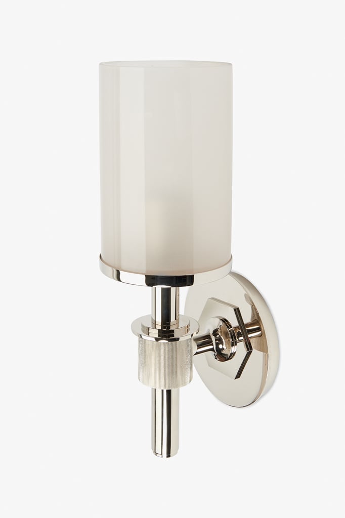 Henry Wall Mounted Single Arm Sconce with Etched Glass Shade
