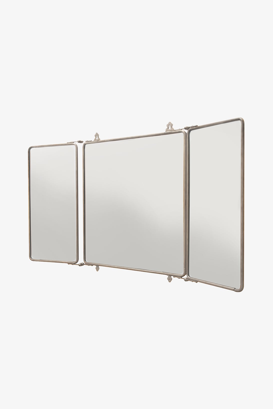 Daphne Metal Rectangular Wall Mounted Trifold Mirror 42 3/8" x 26 3/4" x 1"