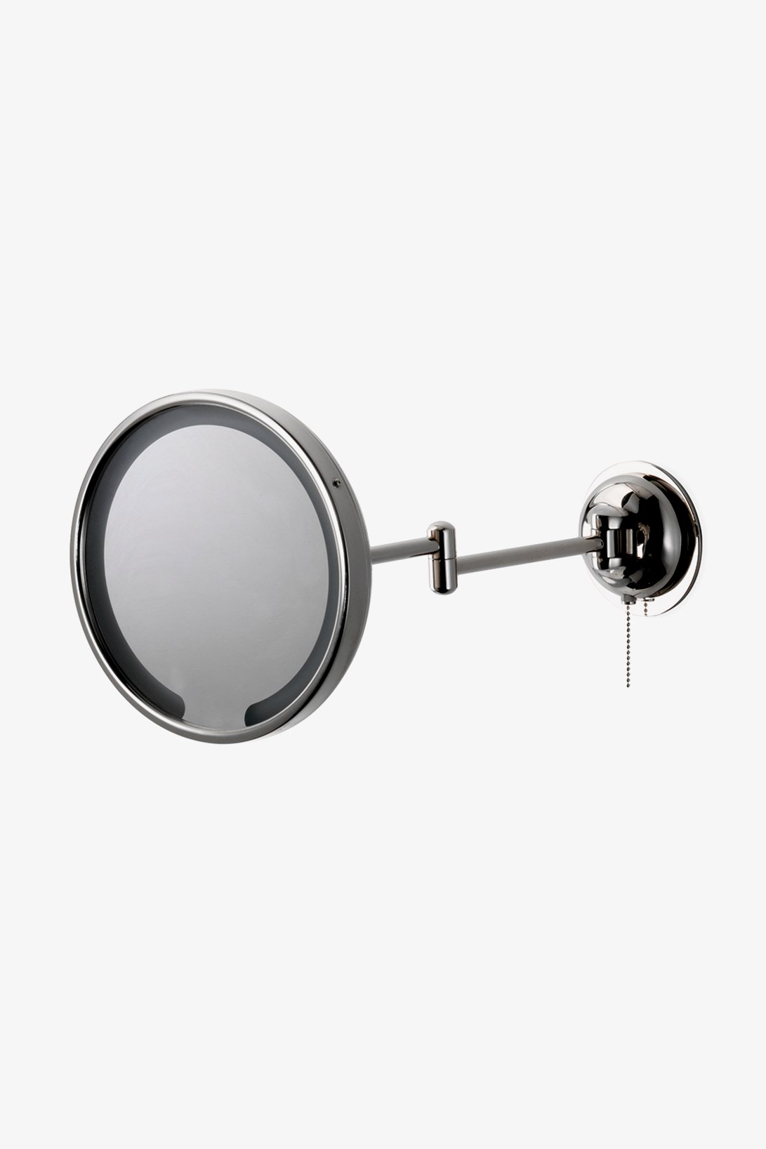 Waterworks Wall Mounted 9 3/16" dia. Magnifying and Illuminating LED Extension Mirror