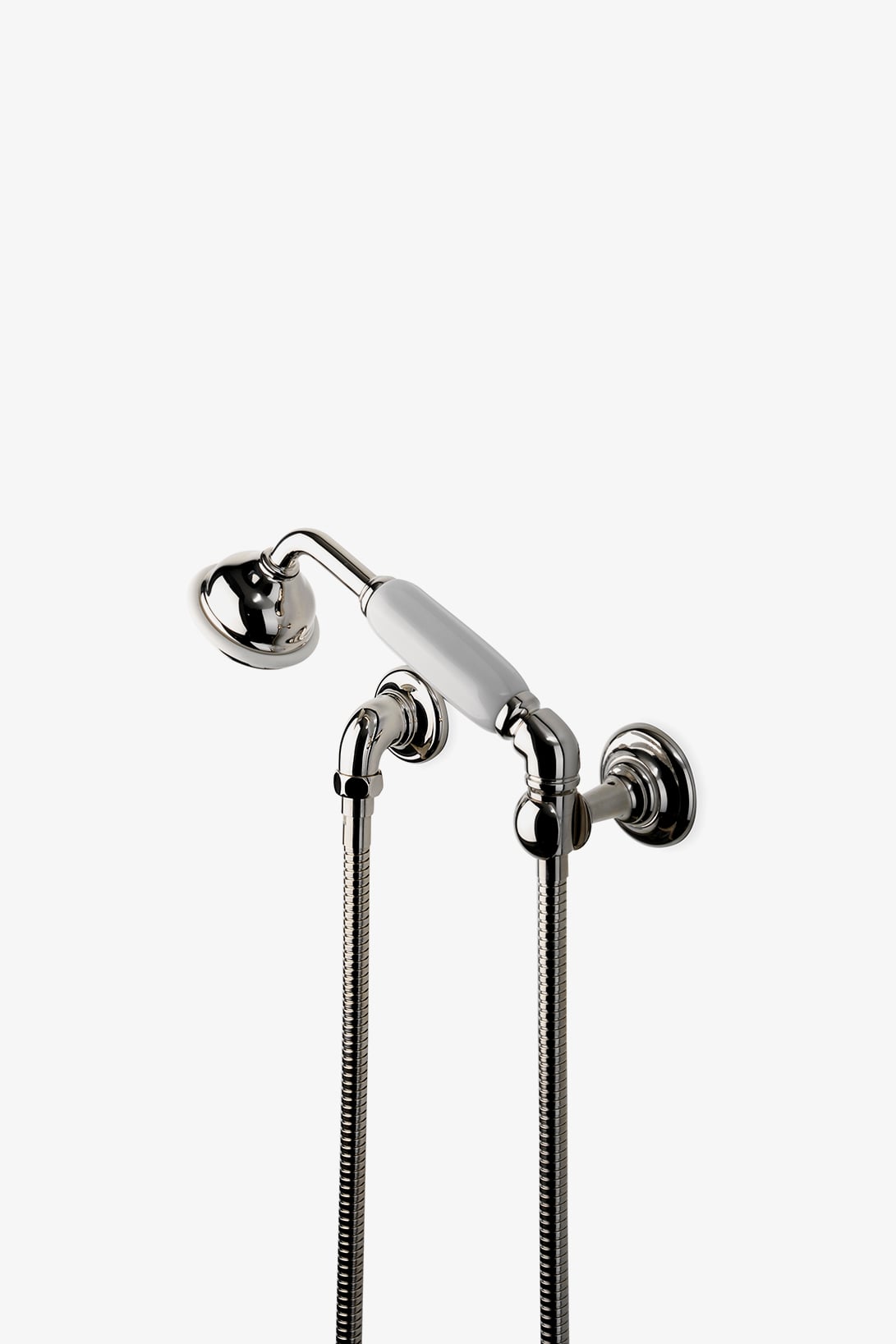 Etoile Handshower On Hook with White Porcelain Handle