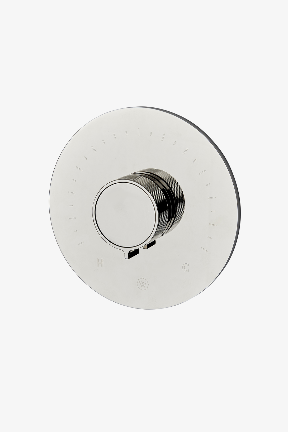 Bond Tandem Series Round Thermostatic Control Valve Trim with Two-Tone Guilloche Lines Knob Handle