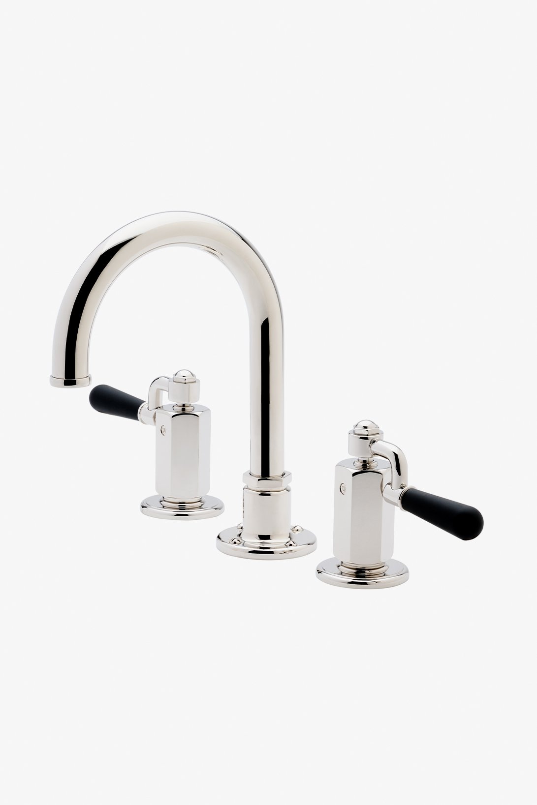 Regulator Gooseneck Lavatory Faucet with Two-Tone Drop Lever Handles