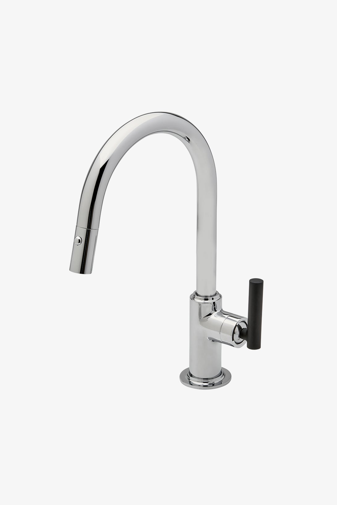Bond Rally Series One Hole Gooseneck Integrated Pull Spray Kitchen Faucet with Lever Handle