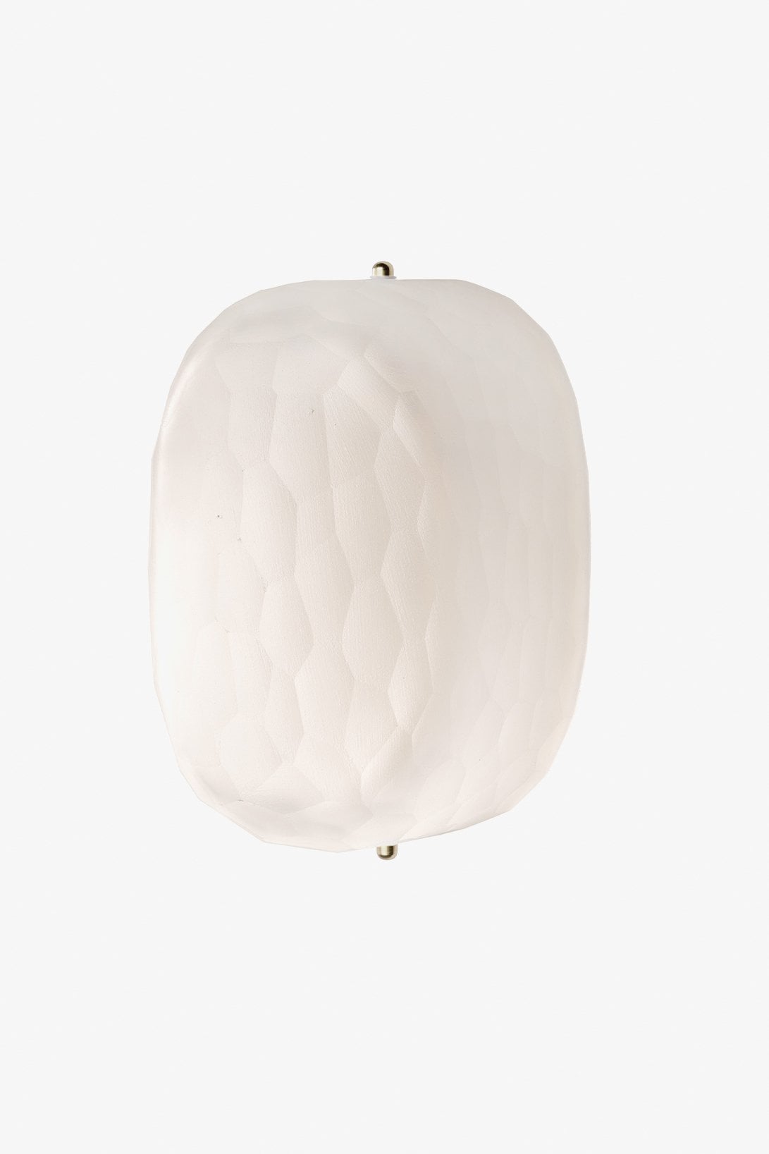 Lucia Wall / Ceiling Small Oval Flush Mount with Battuto Murano Glass Diffuser
