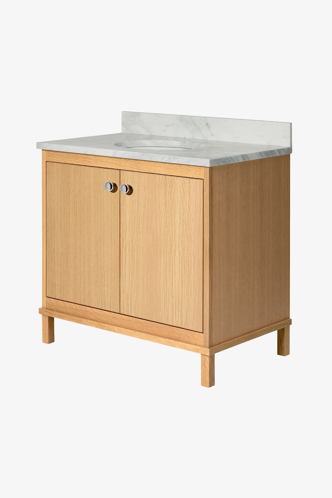 Alta Single Vanity with Square Legs with SALV26 Sink and Slab 37" x 22 1/2" x 34 1/2" with 4" x 3/4" Backsplash