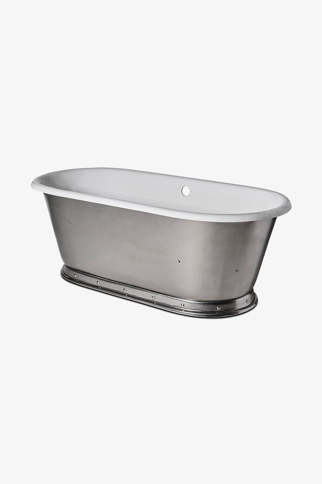 Voltaire 67" x 31" x 24" freistehende ovale Badewanne aus Gusseisen