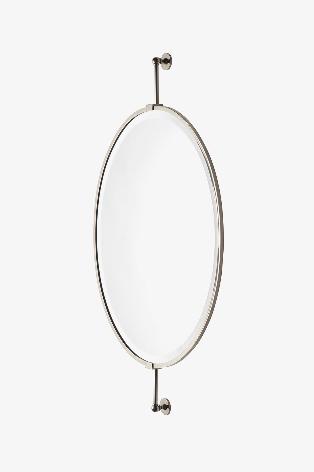 Crystal Wall Mounted Oval Mirror on Bar 24" x 2 1/2" x 42 3/16"