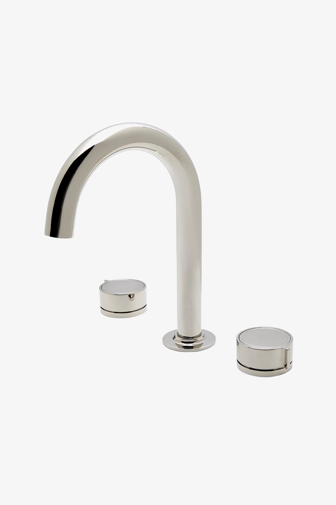 Bond Union Series Gooseneck Lavatory Faucet with Guilloche Link Knob Handles