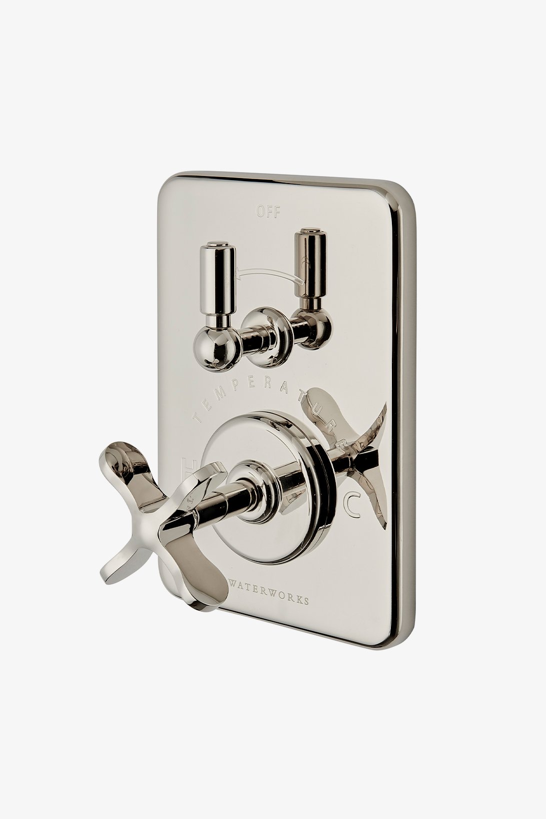 Ludlow Integrated Thermostatic and Volume Control Trim with Cross Handle