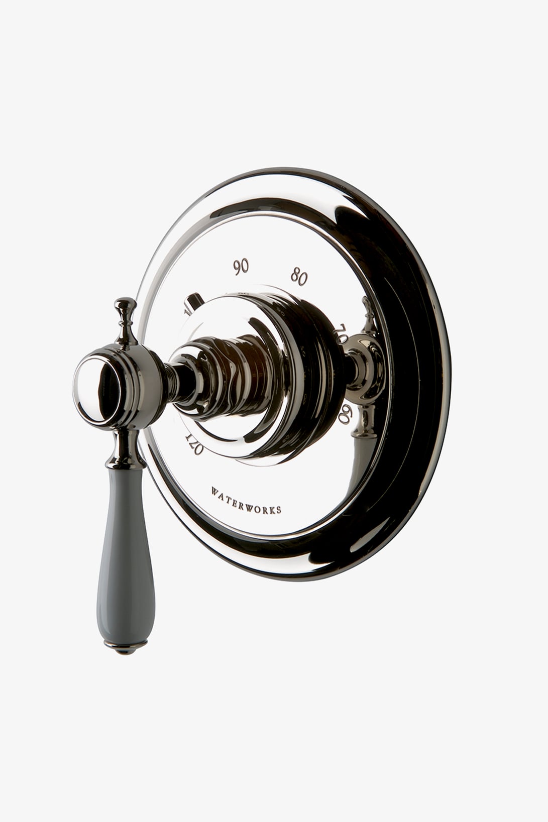 Julia Thermostatic Control Valve Trim with White Porcelain Lever Handle