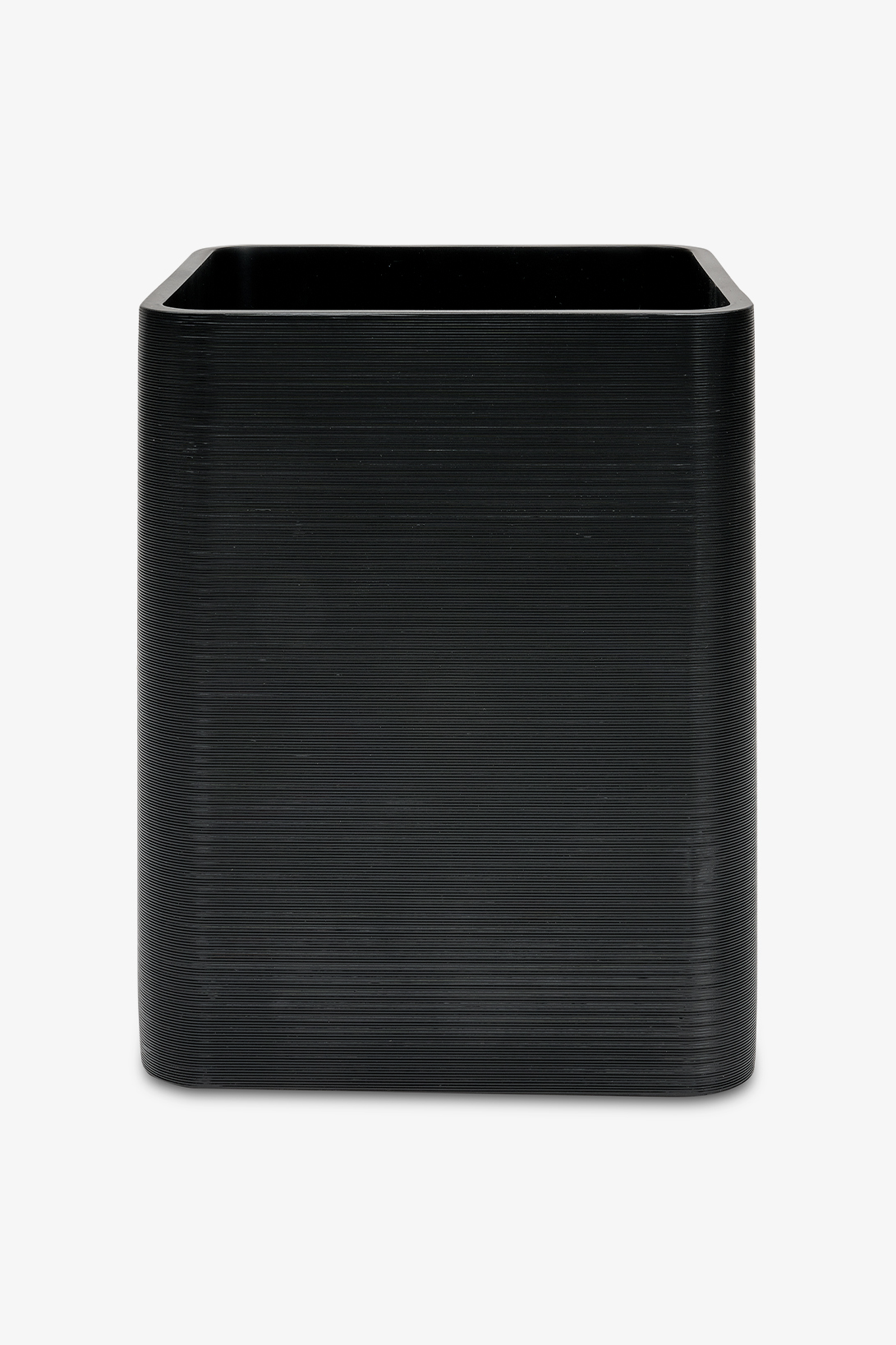 Groove Waste Can in Black
