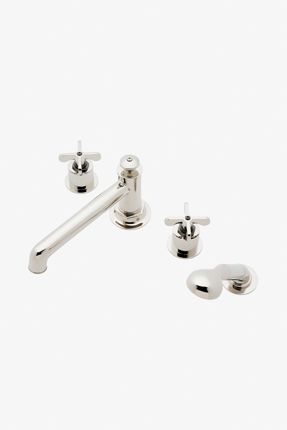 Henry Concealed Tub Filler with Handshower and Two Tone Cross Handles