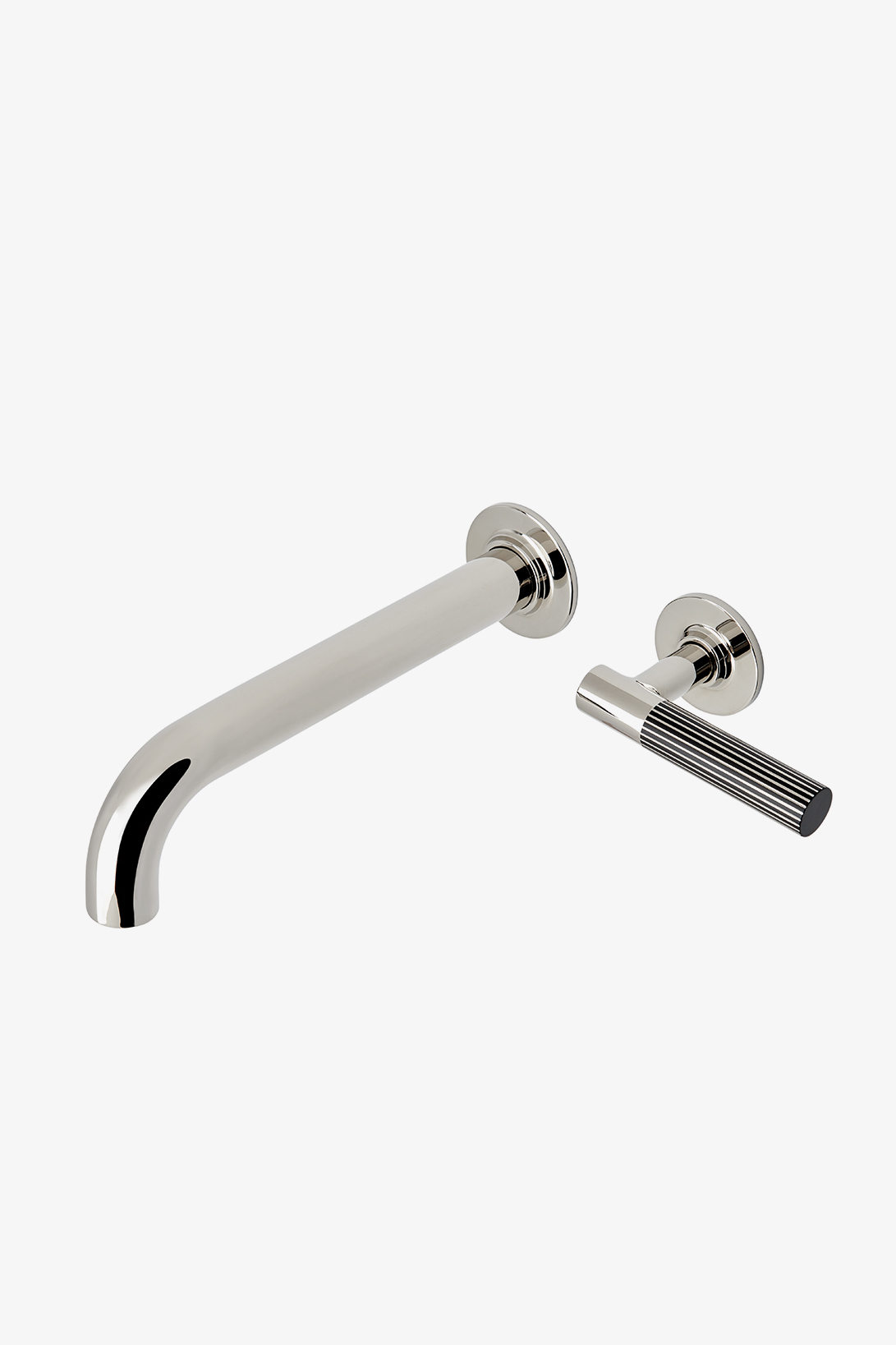 Bond Union Series Wall Mounted Lavatory Faucet with Guilloche Pinstripe Single Lever Handle