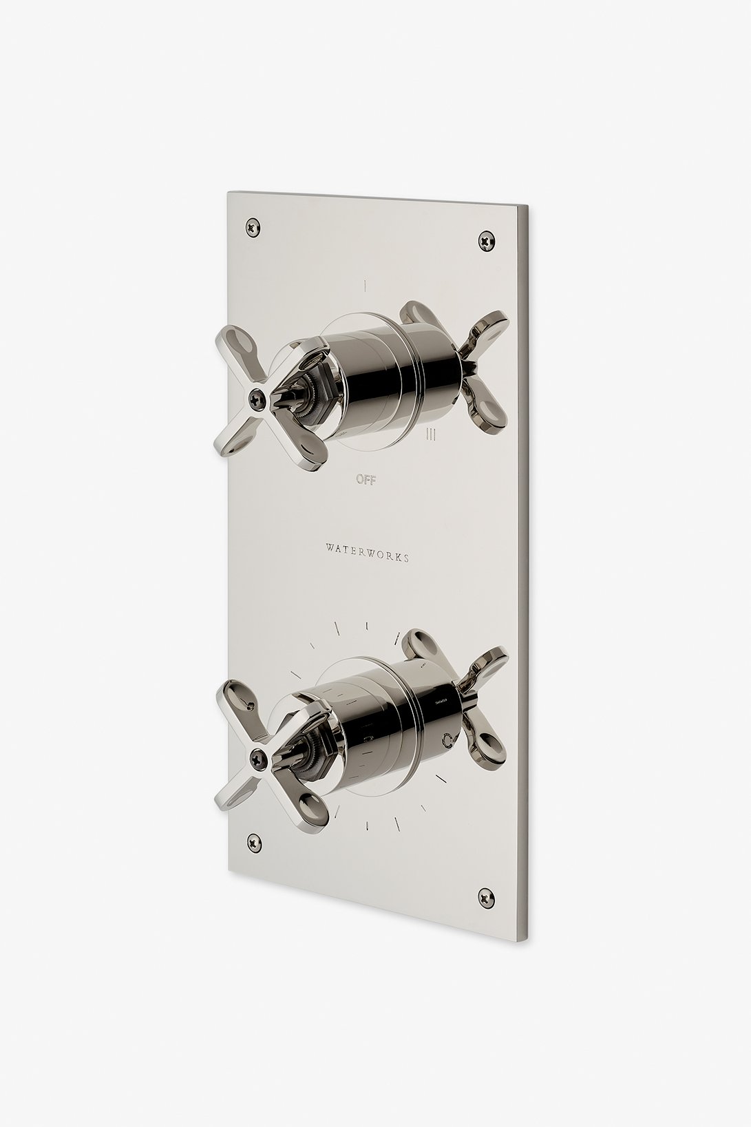 Henry Integrated Thermostatic and Three Way Diverter Trim with Two Tone Cross Handles