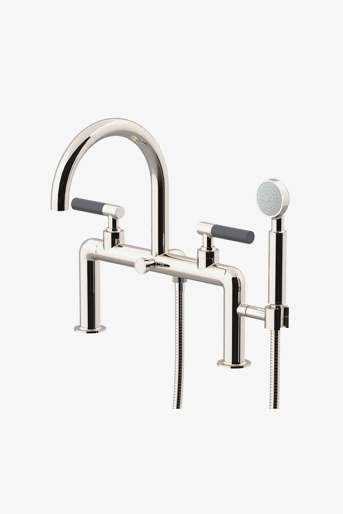 Bond Tandem Series Deck Mounted Exposed Tub Filler with Handshower and Two-Tone Lever Handles