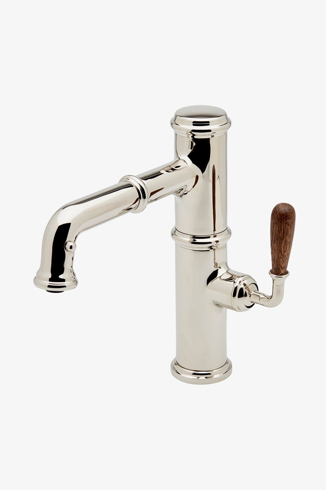 Canteen One Hole Integrated Pull Spray Kitchen Faucet with Oak Lever Handle