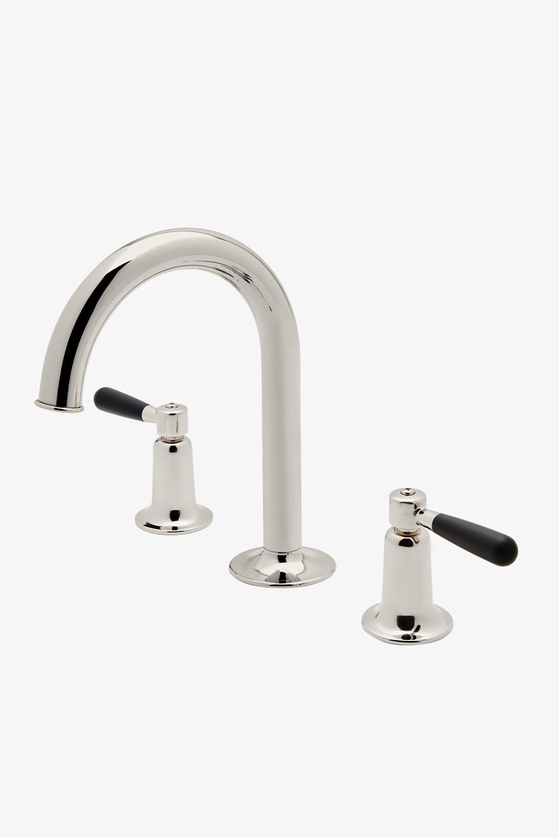 Riverun Gooseneck Lavatory Faucet with Two-Tone Lever Handles