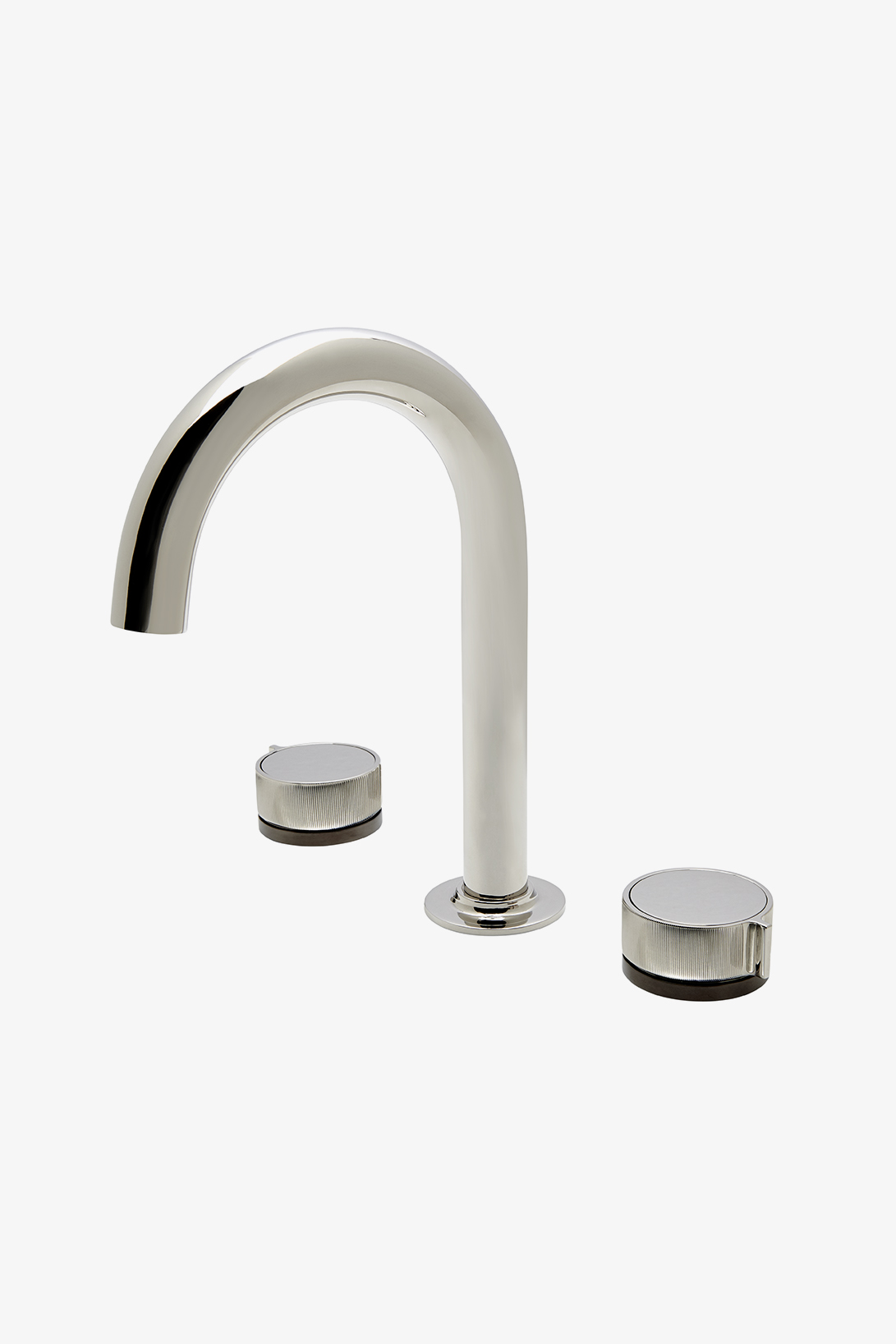Bond Tandem Series Gooseneck Lavatory Faucet with Two-Tone Guilloche Lines Knob Handle