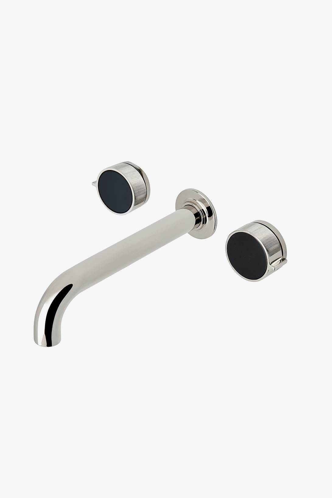 Bond Union Series Wall Mounted Lavatory Faucet with Enamel Guilloche Lines Knob Handles