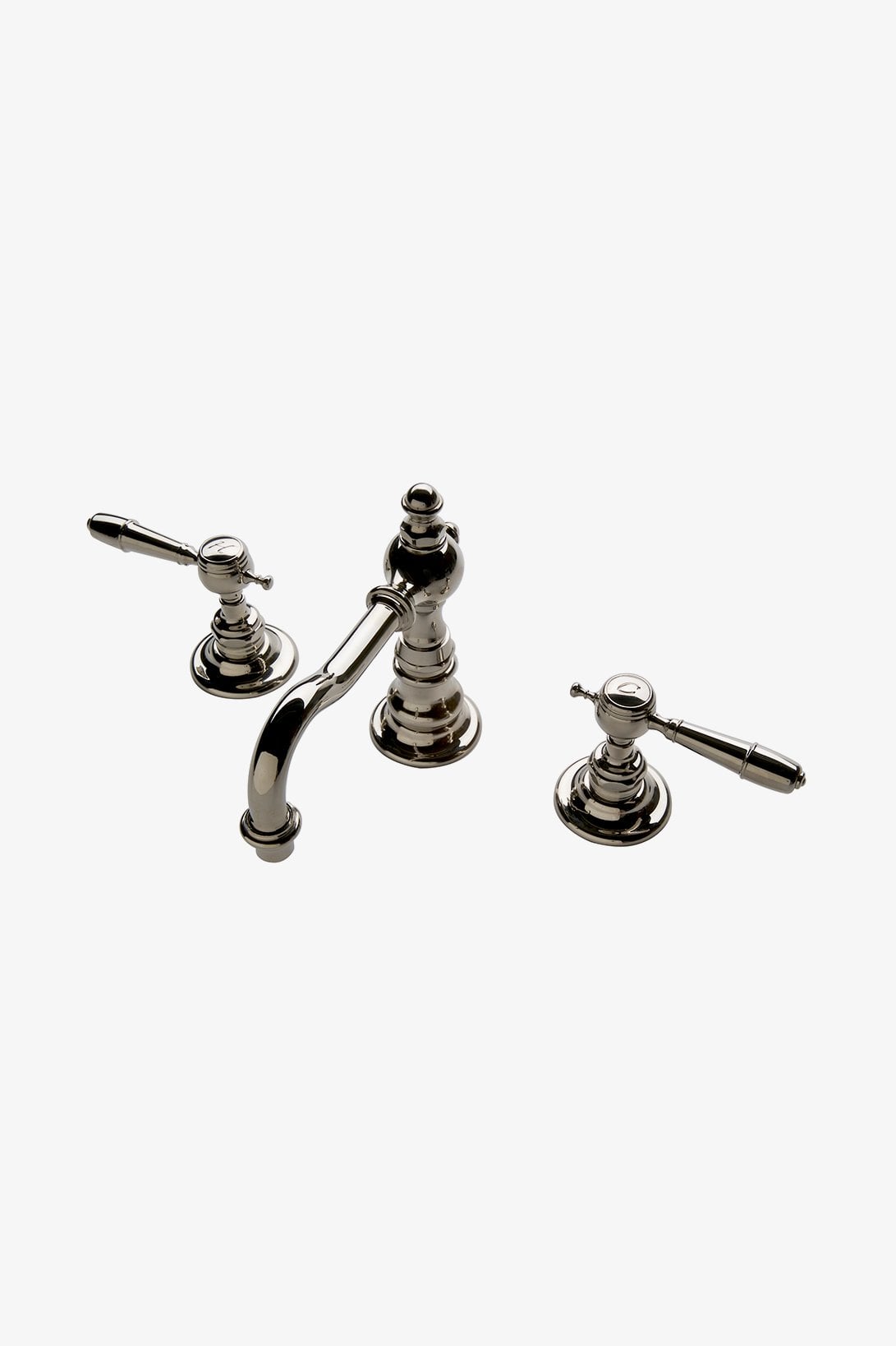 Julia High Profile Three Hole Deck Mounted Lavatory Faucet with Metal Lever Handles