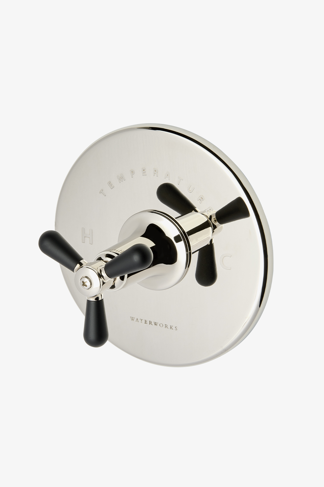 Riverun Single Thermostatic Control Valve Trim with Two-Tone Tri-Spoke Handle
