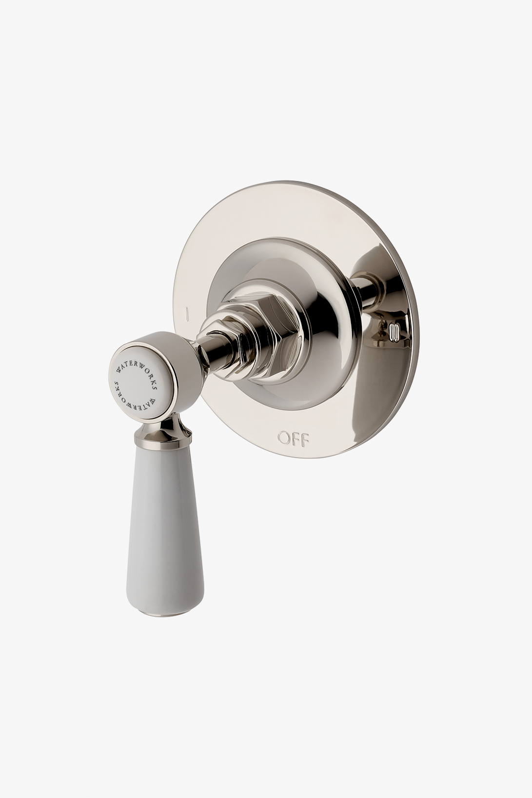 Highgate Two Way Diverter Valve Trim for Thermostatic with Roman Numerals and Porcelain Lever Handle