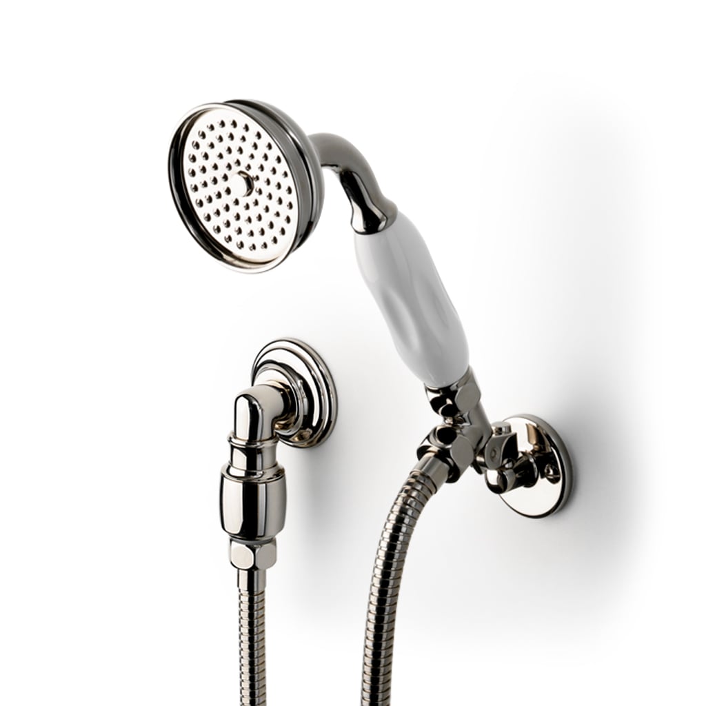 Amelie Handshower On Hook with White Porcelain Handle