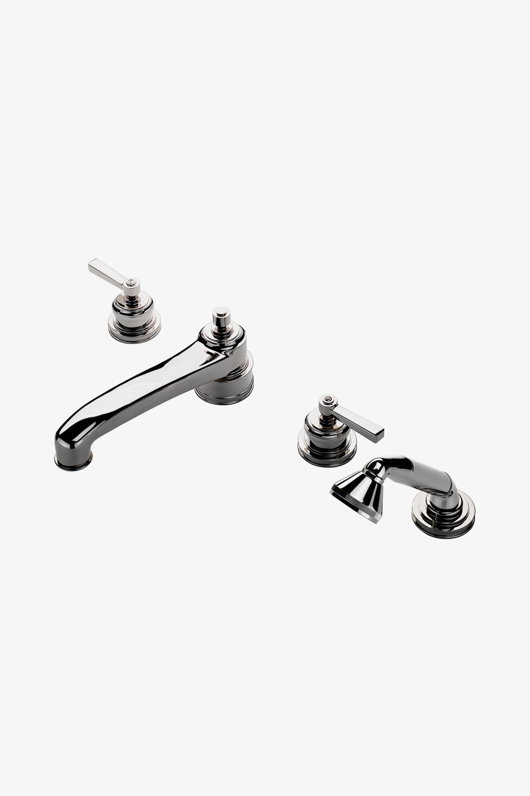 Aero Low Profile Concealed Tub Filler With Handshower and Metal Lever Handles