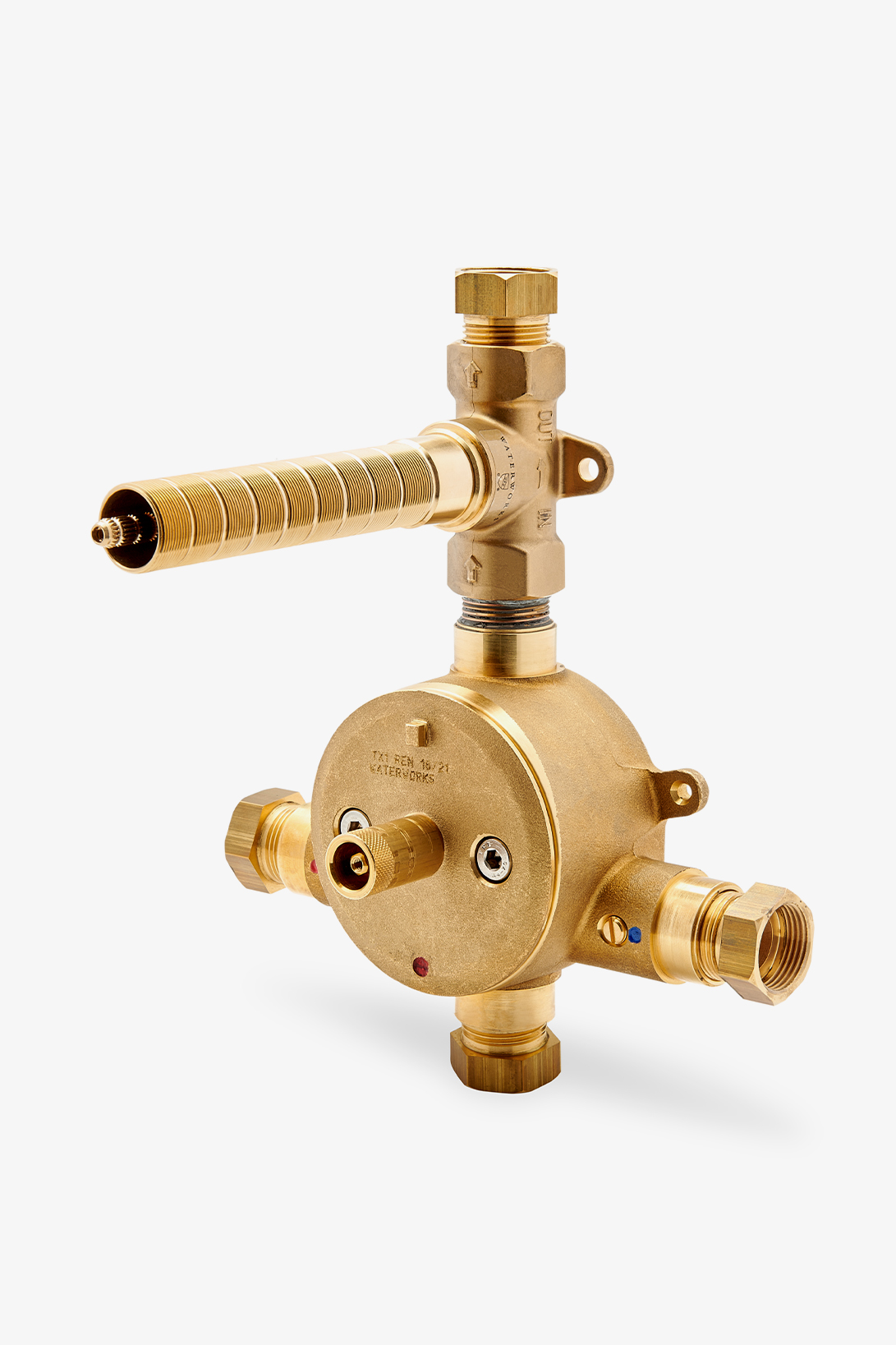 ViaWorks 3/4" Thermostatic Valve with Integrated Volume Control with 4 1/4" Spread