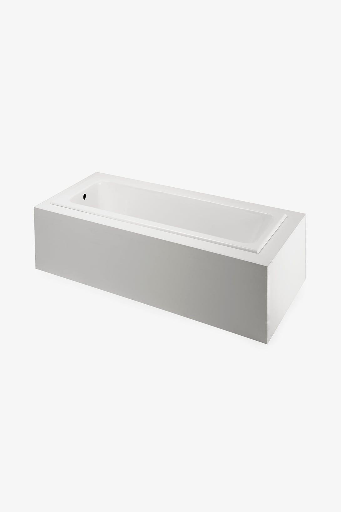 Rechteckige Badewanne aus Gusseisen Cambridge (180 x 81 x 53 cm) mit seitlichem Ablauf
