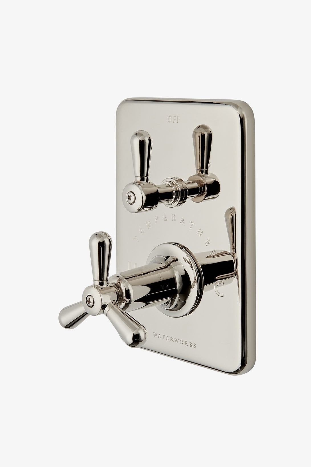 Riverun Integrated Thermostatic and Diverter Trim with Tri-Spoke Handle