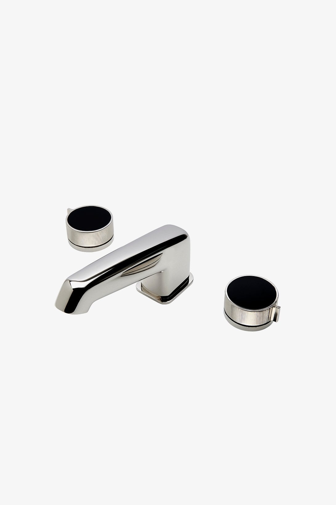 Bond Union Series Lavatory Faucet with Enamel Guilloche Lines Knob Handles