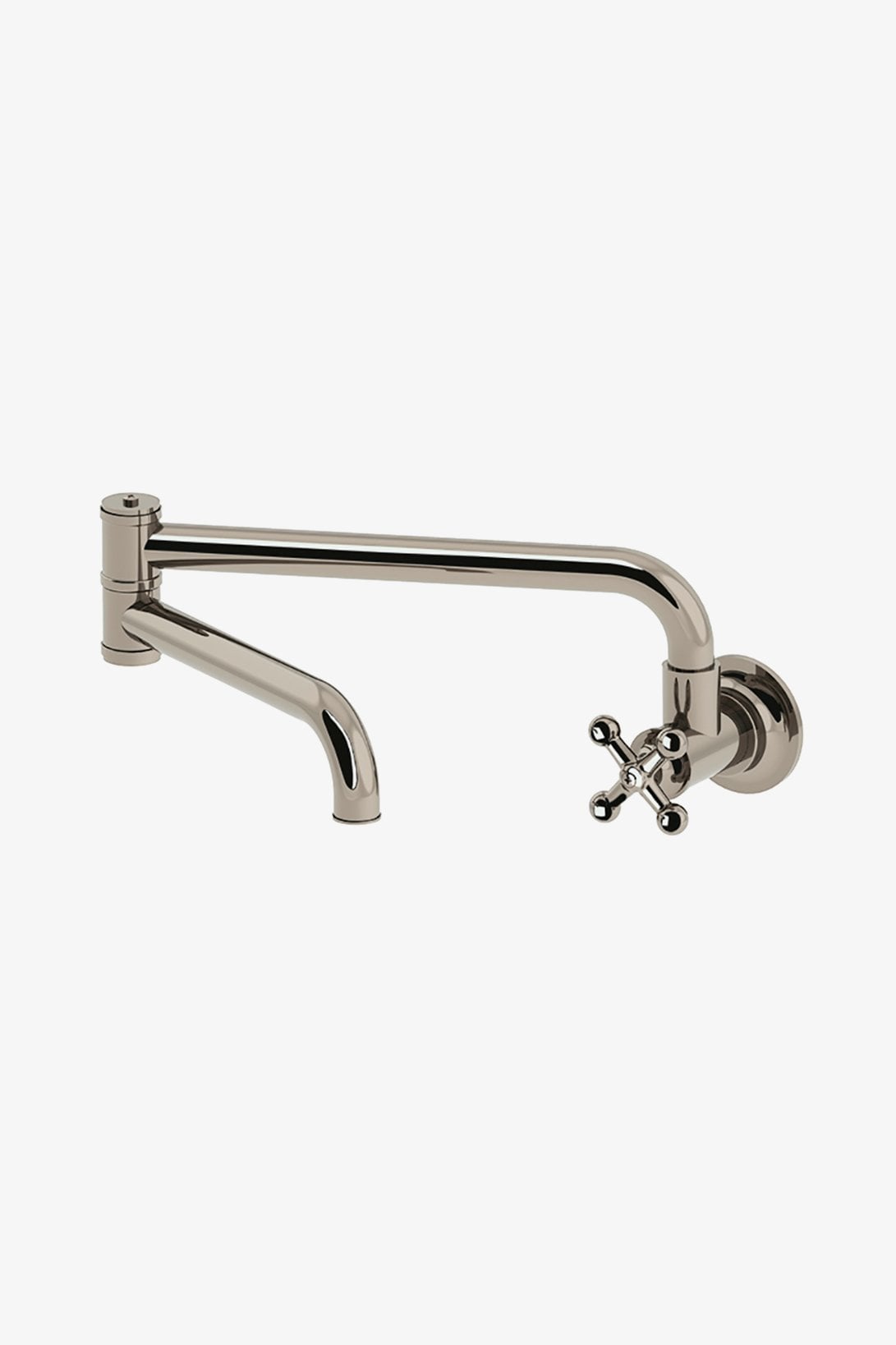 Dash Wall Mounted Articulated Pot Filler with Metal Cross Handle