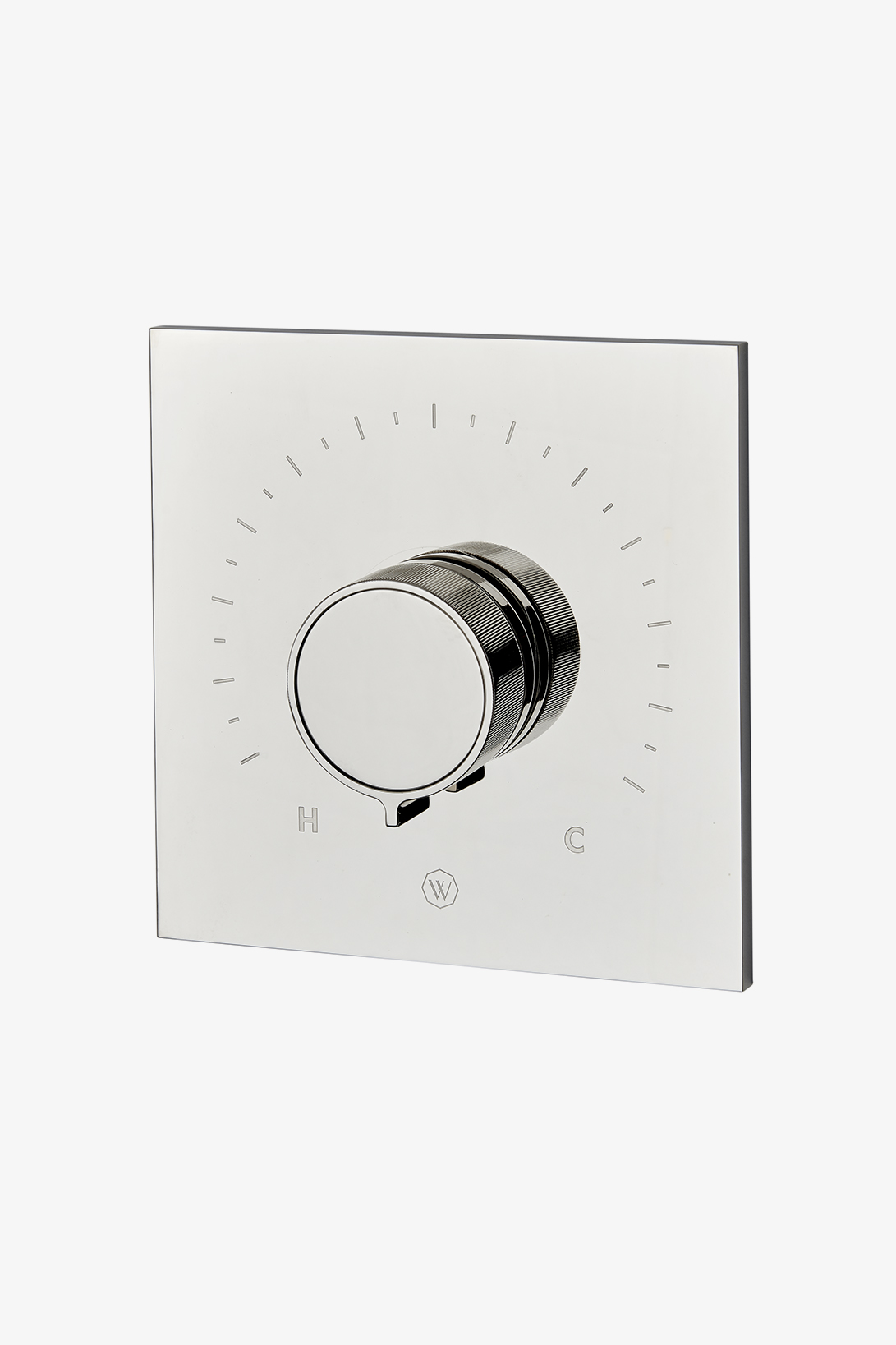Bond Tandem Series Square Thermostatic Control Valve Trim with Guilloche Lines Knob Handle
