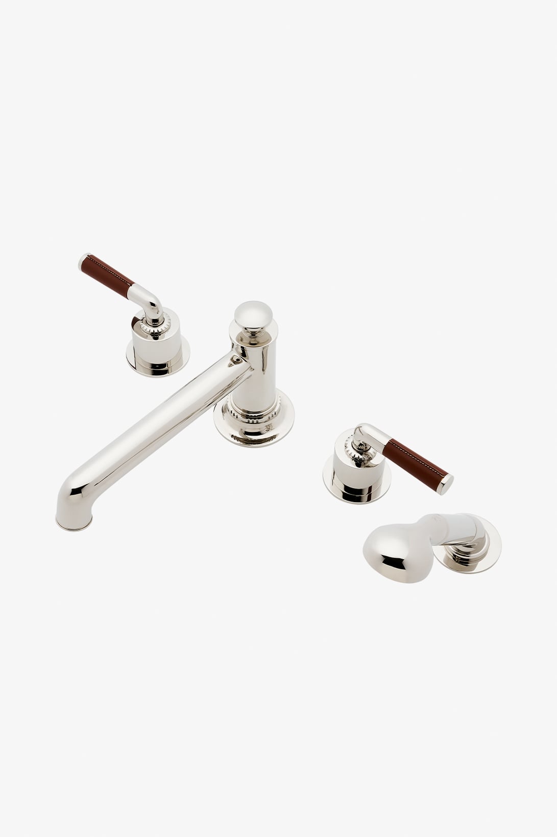 Henry Chronos Concealed Tub Filler with Handshower and Leather Lever Handles