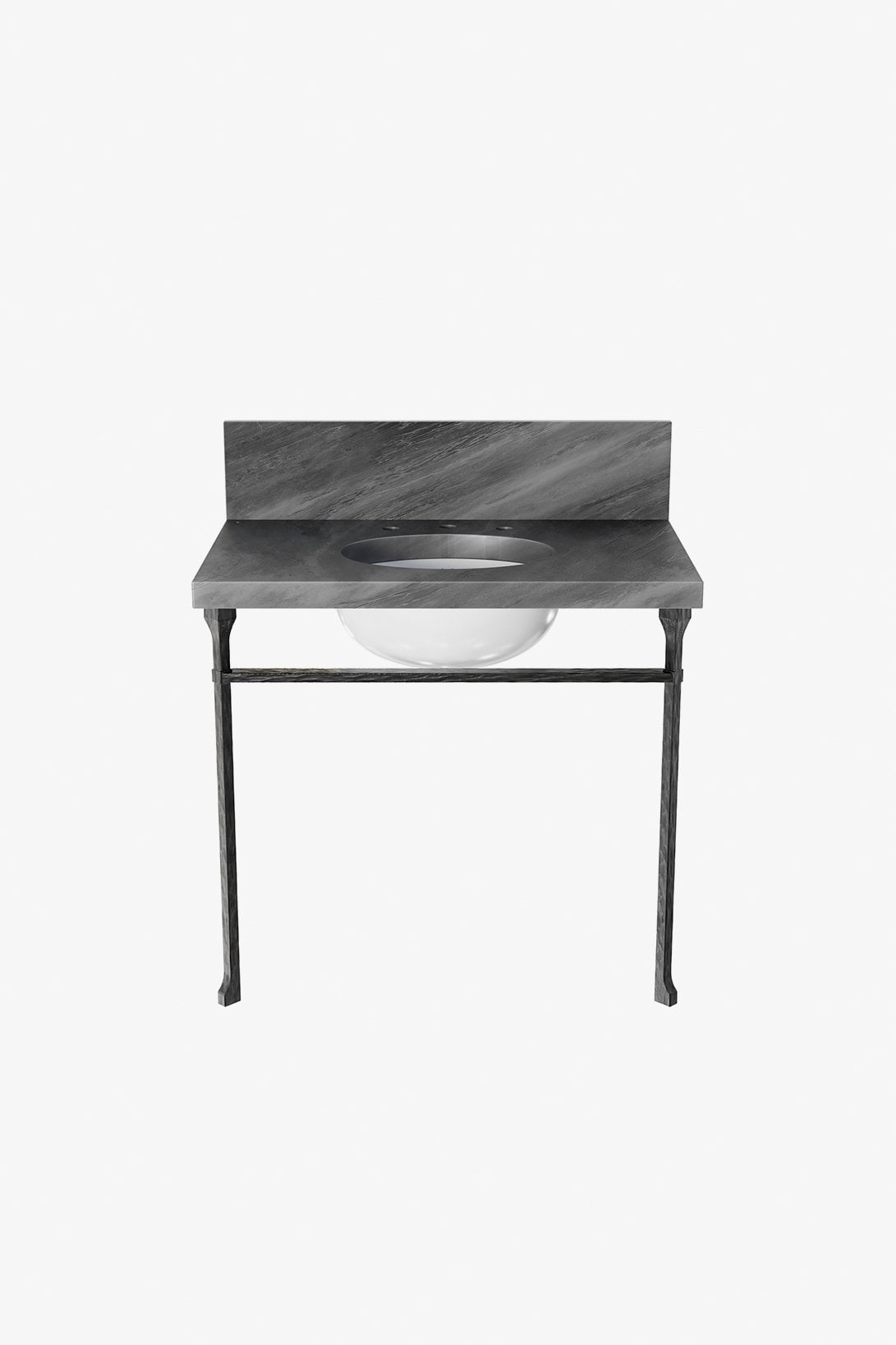 Caldera Curved Feet with MRLVCU Sink and 36" 5CM Plain Radius Slab