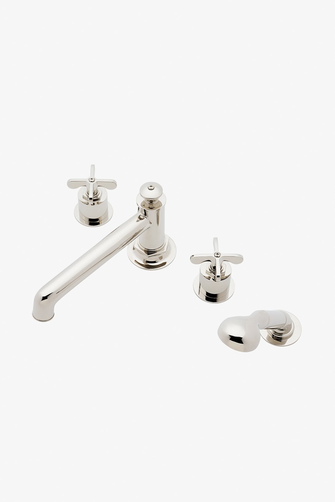 Henry Concealed Tub Filler with Handshower and Cross Handles