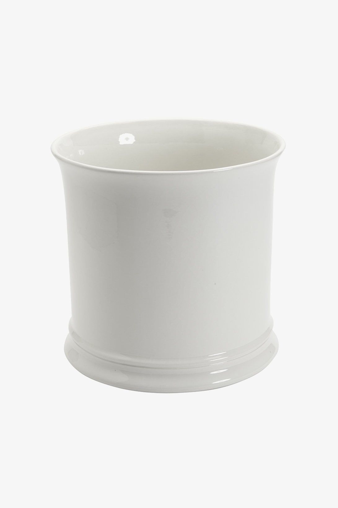 Dorset Waste Can in Ivory Glossy Solid