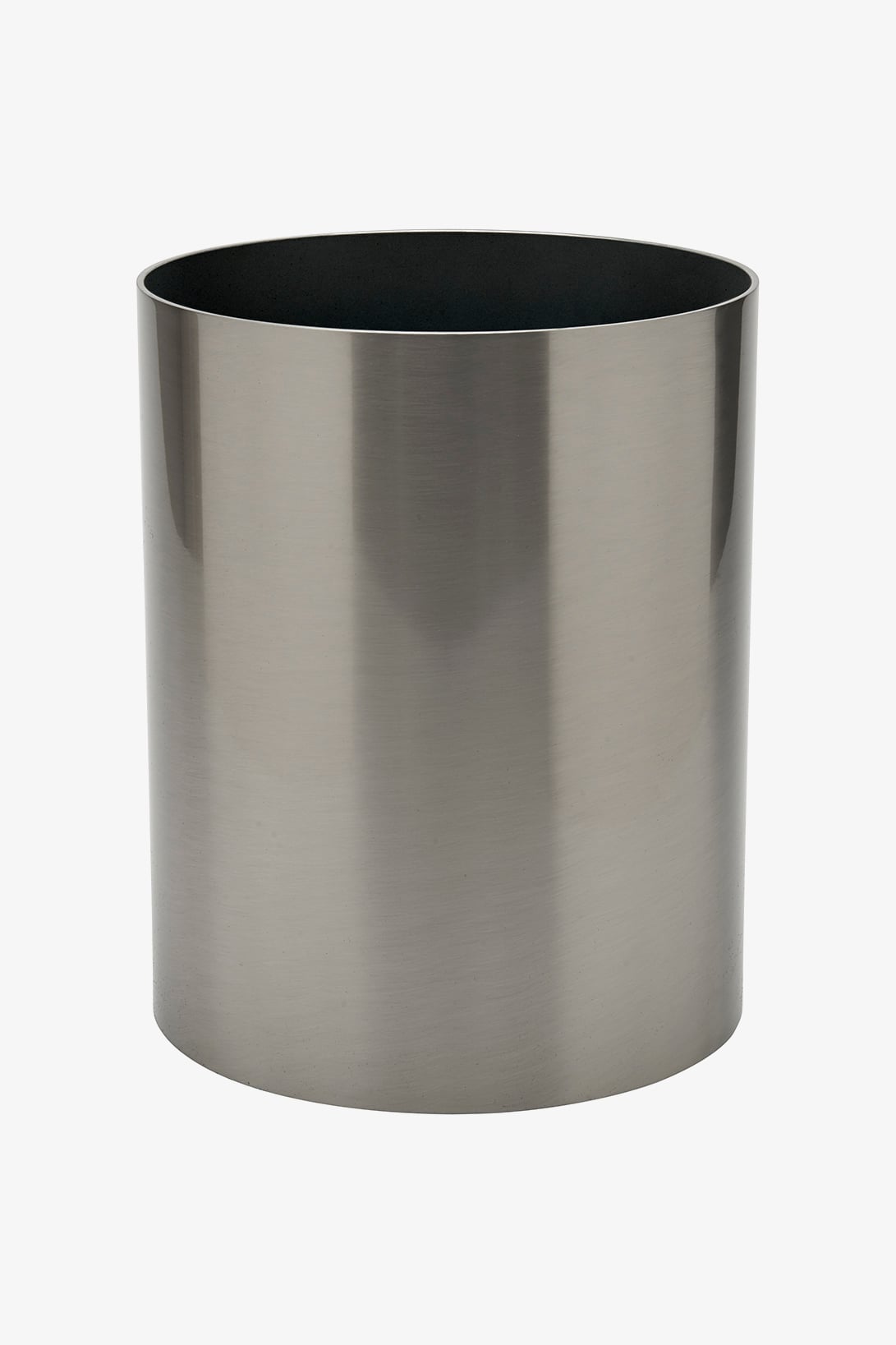 Luster Round Waste Can in Matte Nickel