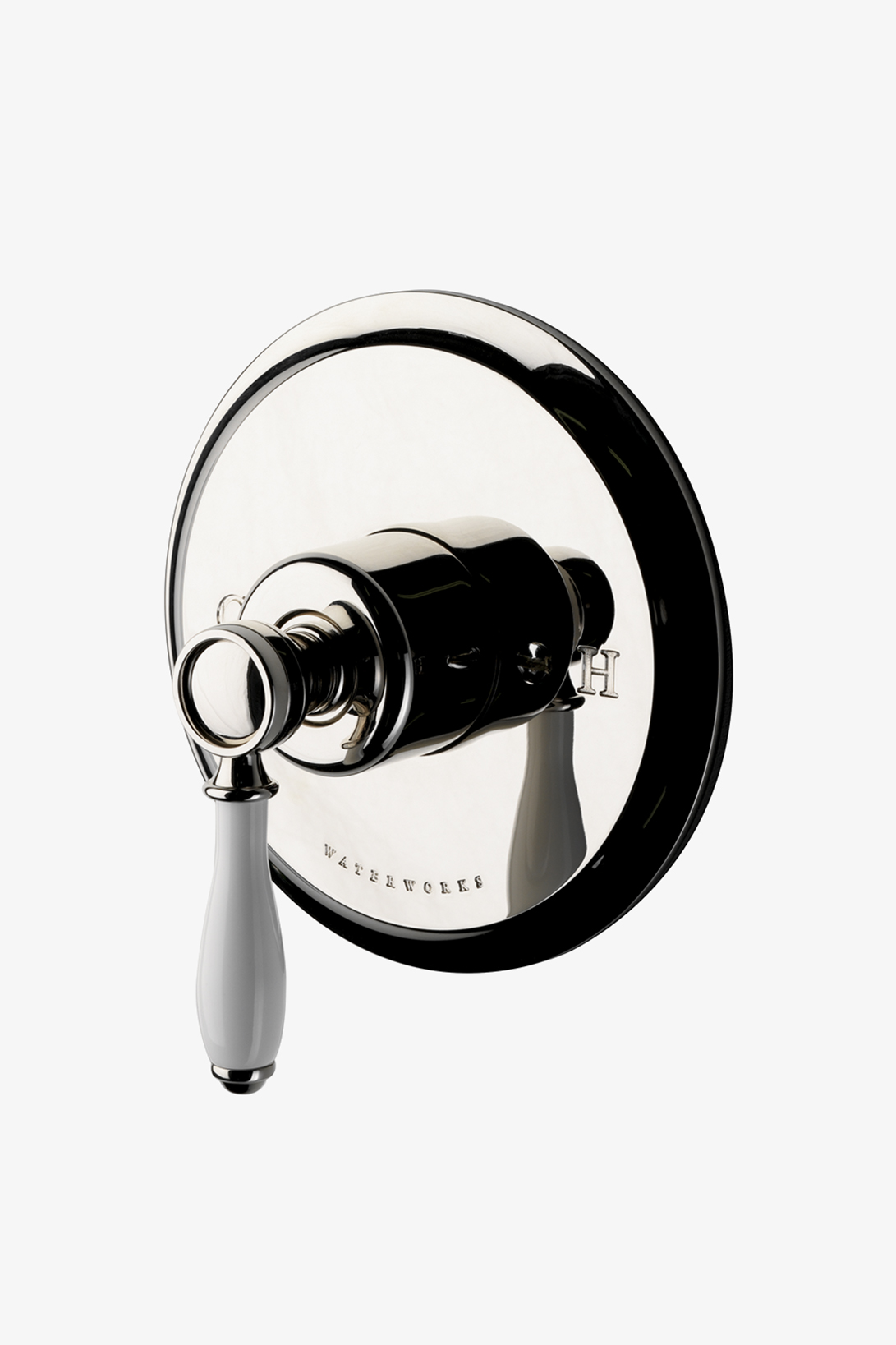 Easton Classic Pressure Balance Control Valve Trim with White Porcelain Lever Handle