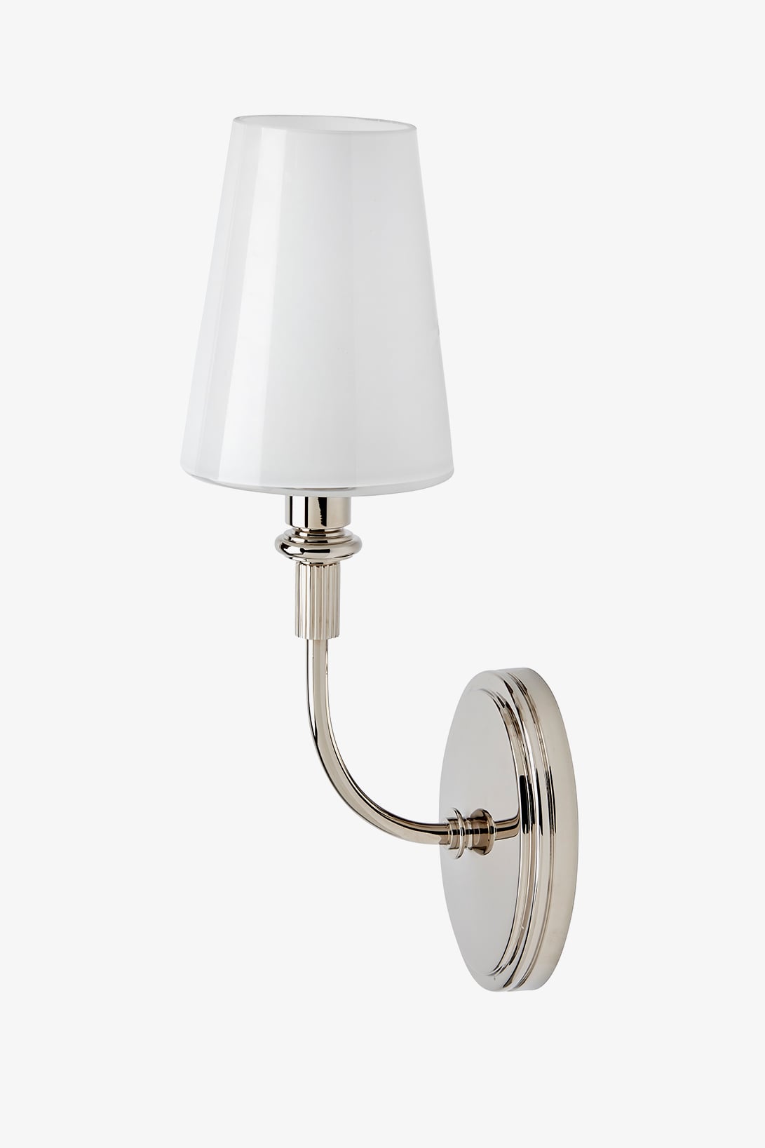 Foro Wall Mounted Single Arm Sconce with Glass Shade