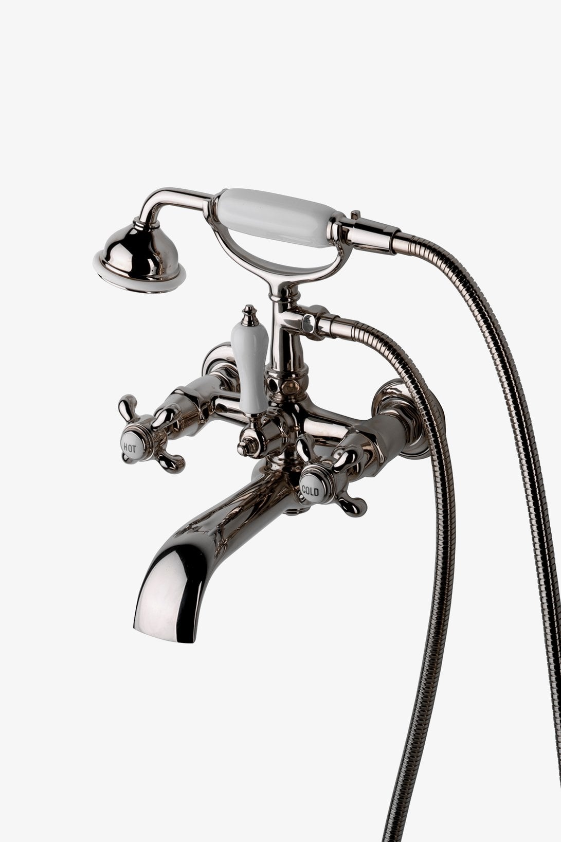 Etoile Exposed Tub Filler With Handshower and Cross Handles