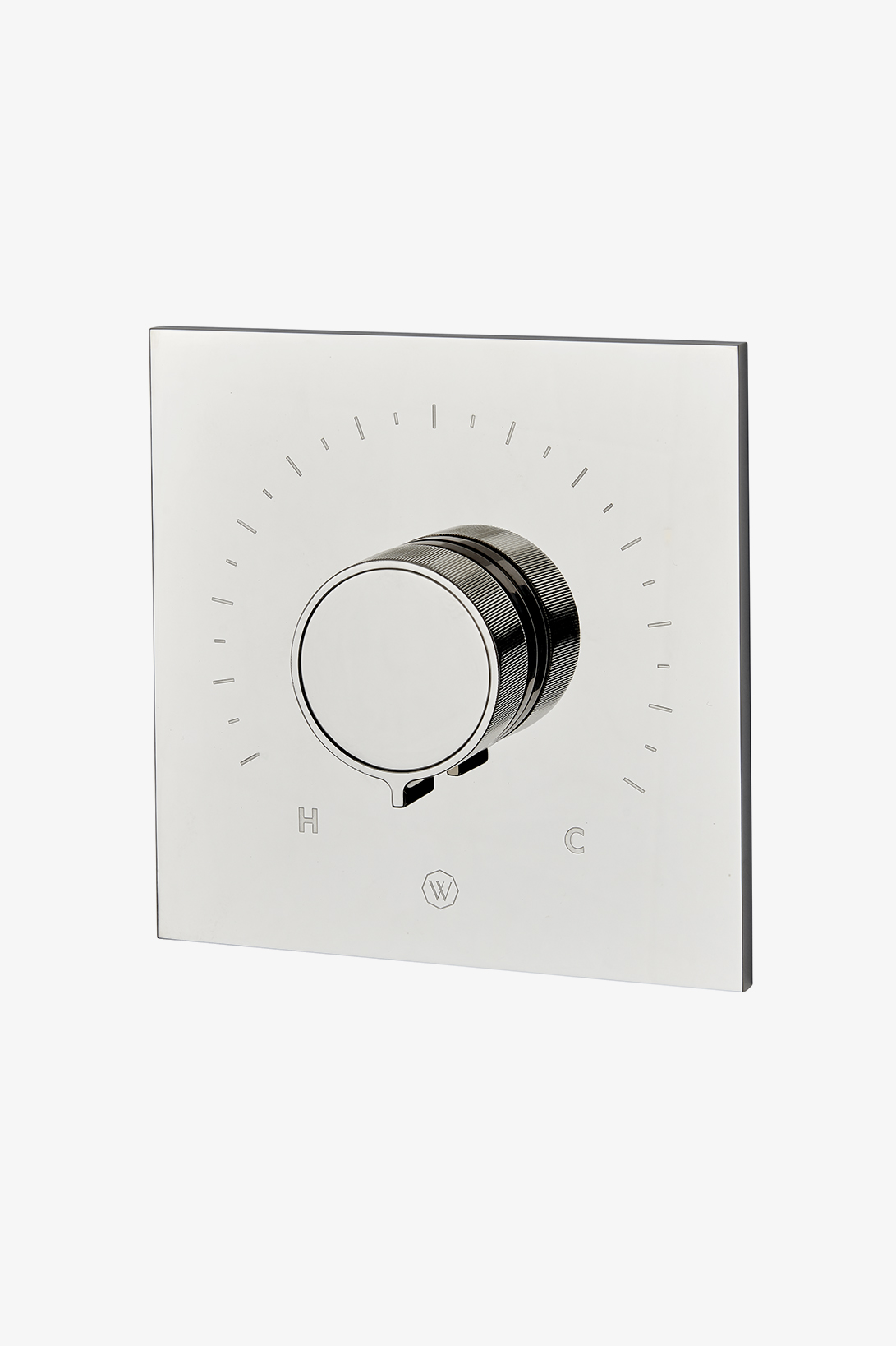 Bond Tandem Series Square Thermostatic Control Valve Trim with Two-Tone Guilloche Lines Knob Handle