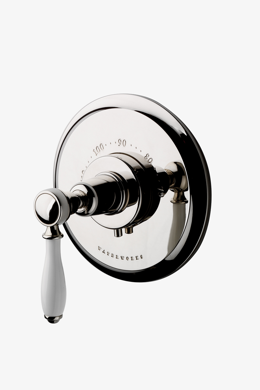 Easton Classic Thermostatic Control Valve Trim with White Porcelain Lever Handle